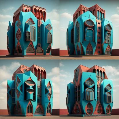 هوش مصنوعی نقاشی ساختمان