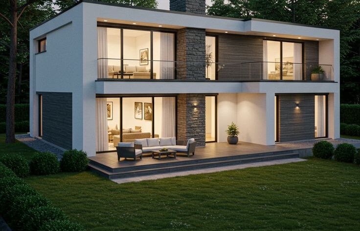 ساخت ویلای کوچک در باغ