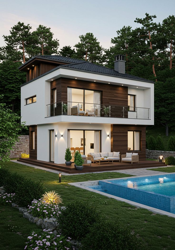 ساخت ویلای کوچک در باغ