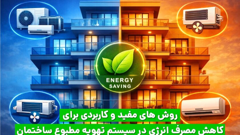 کاهش مصرف انرژی سیستم های سرمایشی و گرمایشی ساختمان