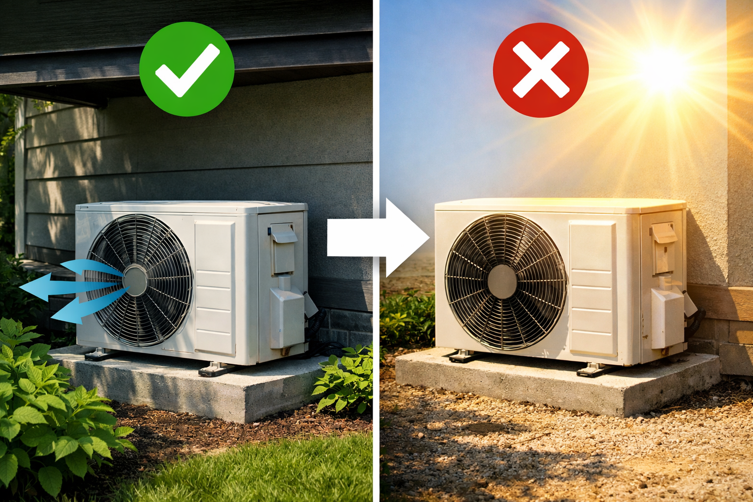 انتخاب محل مناسب برای نصب یونیت خارجی