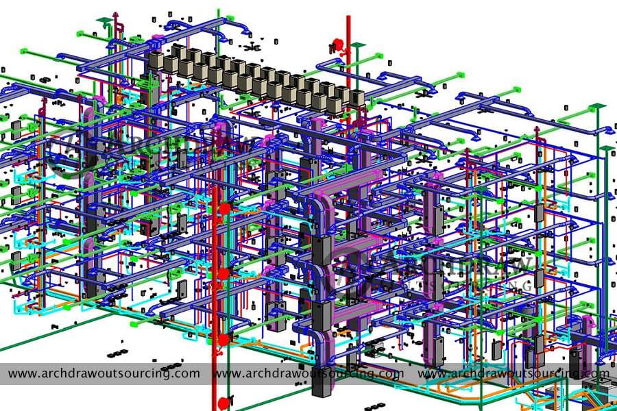 تحلیل مسیرهای HVAC در BIM برای بهینه‌سازی سیستم‌های مکانیکی ساختمان